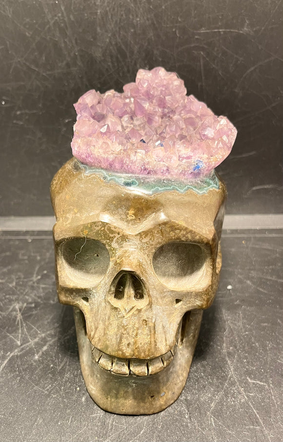 amethyst geode skull crystal