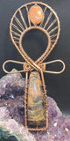 Black Moonstone Handheld Ankh - Infinite Treasures, LLC