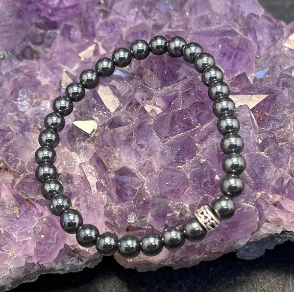 Hematite Stretchy Bracelet - Infinite Treasures, LLC