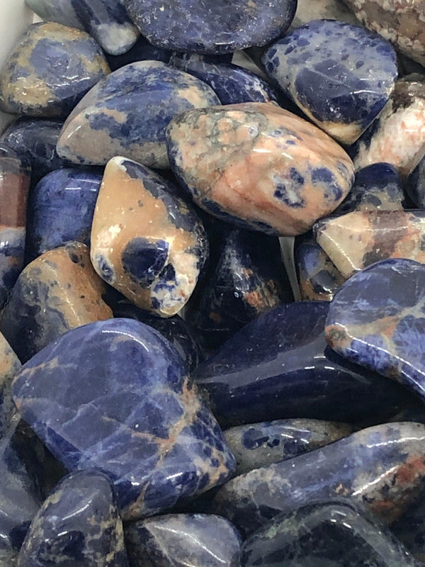 1 Sodalite 1-1.5 inch polished Trumble Stone Crystal - Infinite Treasures, LLC