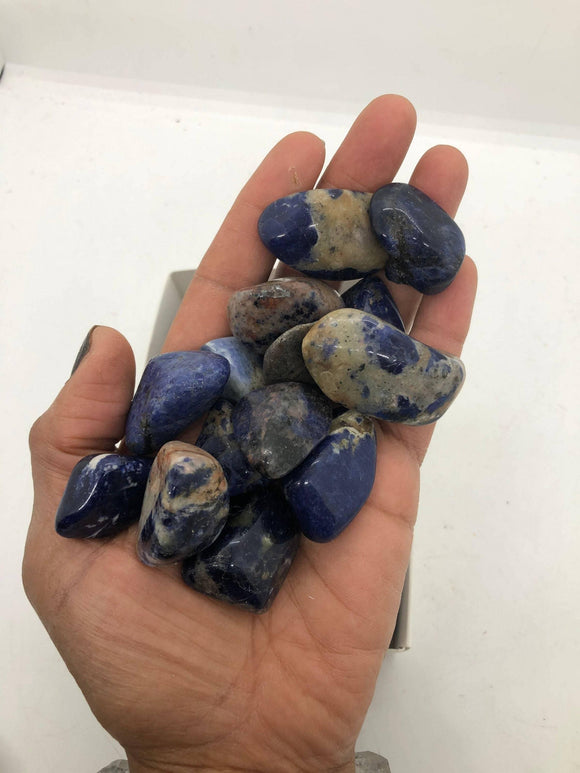 1 Sodalite 1-1.5 inch polished Trumble Stone Crystal - Infinite Treasures, LLC