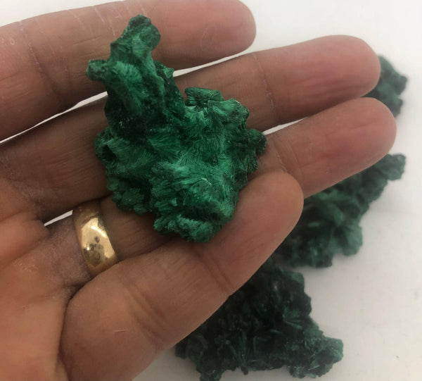 Malachite 1-2 Inch Fibrous Crystal - Infinite Treasures, LLC