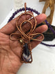 17 inch Amethyst Necklace with Amethyst Crystal Ankh Pendant Copper Necklace - Infinite Treasures, LLC