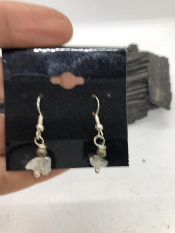 Herkimer Diamond Sterling Silver Hooks Drop Dangle Earrings - Infinite Treasures, LLC