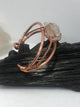 Herkimer Diamond Single Handmade Copper Wirewrapped Bangle Bracelet - Infinite Treasures, LLC