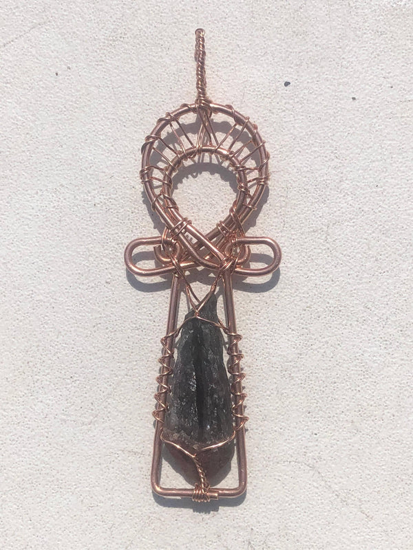 Auralite 23 Copper Ankh Wearable Pendant Necklace - Infinite Treasures, LLC