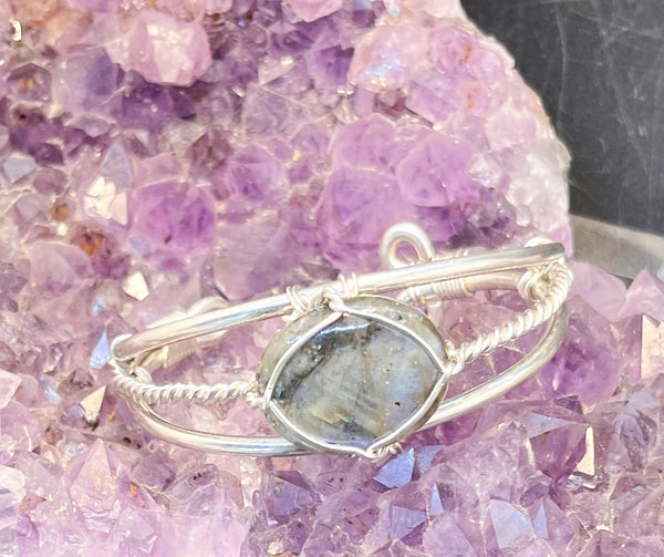 labradorite sterling silver hand crafted cuff bracelet