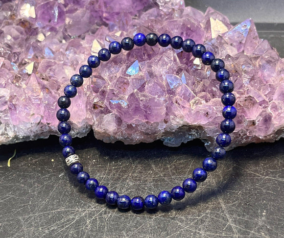 Lapis Lazuli Anklet on Elastic Cord - Infinite Treasures, LLC