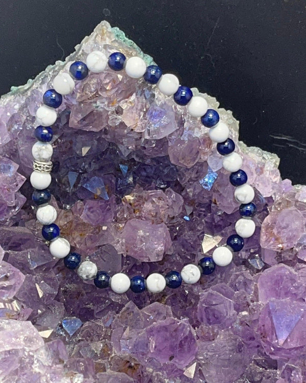 lapis, anklet, howlite