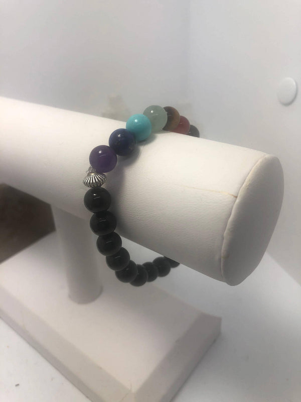 Pick your Gemstone  Chakra Stretchy Bracelet - Infinite Treasures, LLC