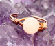 Pink Morganite Copper Bead Ring - Infinite Treasures, LLC