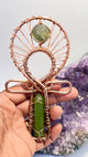 Prehnite and Jade Copper POCKET Ankh - Infinite Treasures, LLC