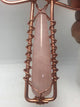 Rose Quartz Wand and Heart Copper Pocket Ankh 5 1/2 x 2 1/2 inch Egyptian Kemetic Ankh - Infinite Treasures, LLC