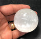 Selenite Sphere 2-inch Rough Crystal Mineral Specimen - Infinite Treasures, LLC