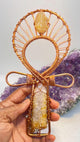 South African Ametrine Spirit Quartz and Cerrusite Copper Ankh - Infinite Treasures, LLC