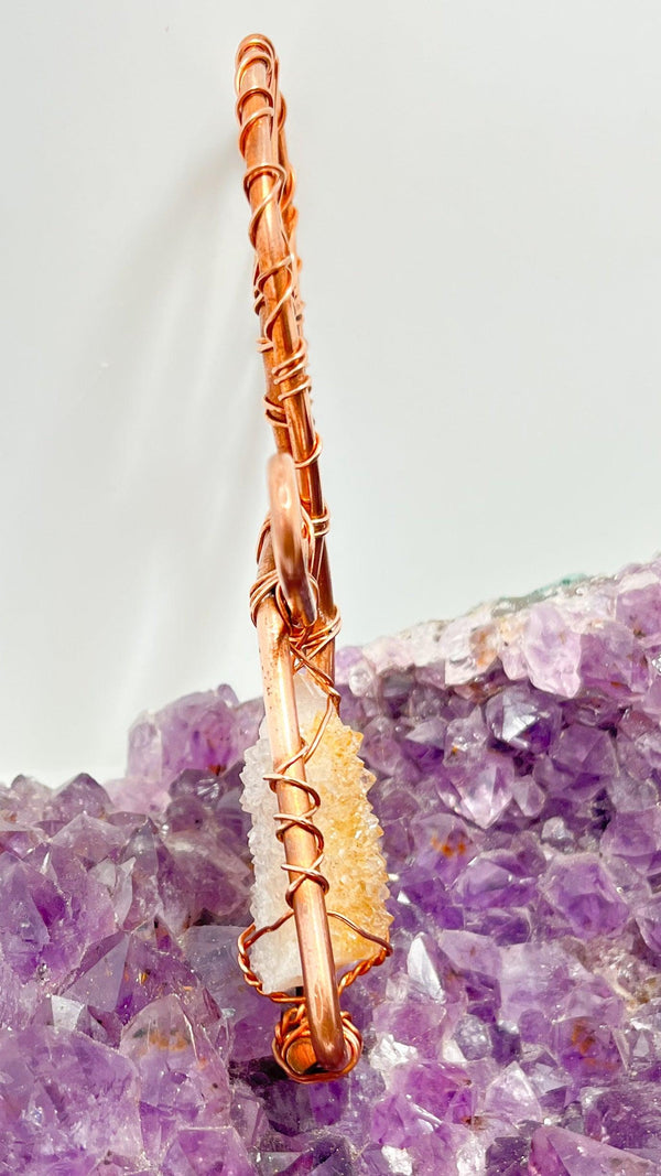 South African Spirit Quartz Amethyst POCKET Ankh - Infinite Treasures, LLC